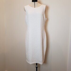 Tommy Hilfiger White Printed Floral Sheath Lined Back Zipper Closure Dress 14